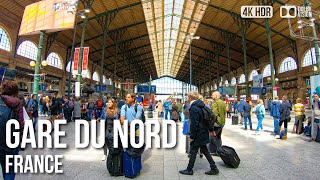 Gare du Nord Paris  Largest Trainstation in Europe  🇫🇷 France 4K HDR Walking Tour [upl. by Nuahsak]