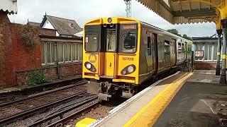 Merseyrail 3rd rail powered Electric Units 507016507018 arrive at Birkdale [upl. by Head282]