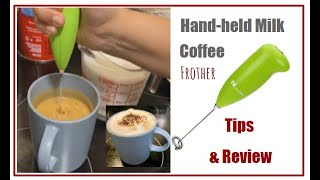 How To Froth Milk for Cappuccinos amp Lattes using handheld Frother wand  Coffee with milk Frother [upl. by Reimer]