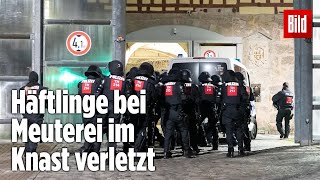 Gefängnismeuterei Polizei stürmt Knast in Thüringen  JVA Untermaßfeld [upl. by Colner]